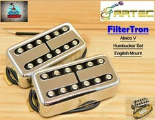 Artec TVFT-CR Chrome Filtertron Alnico 5 Humbucker Guitar Neck Bridge Pickup Set
