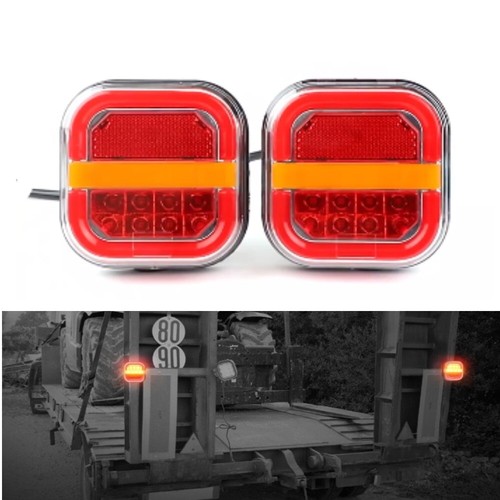 2x 12V 24V LED Tail Light Stop Brake DRL Turn Signal Indicator Truck Trailer Ute - Picture 6 of 10