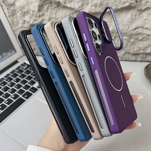 Funda TPU ultra a prueba de golpes con soporte para cámara Mag Safe para Samsung Galaxy S24 S25 - Imagen 5 de 21