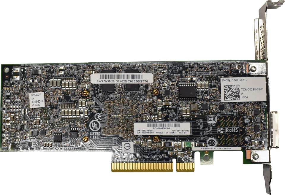 HPE Smart Array P408e-p SR Gen10i RAID Controller PCI-E x8 4GB SP#: 836270-001 - Image 2 of 4