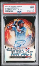 💎 2022 Bowman's Best Global Impact Die-Cut RC WANDER FRANCO Auto /150 PSA 9 🔥