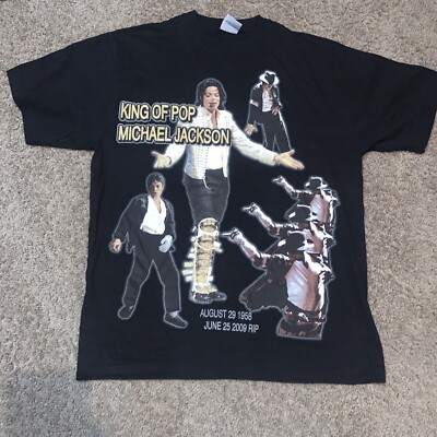 Michael Jackson King of Pop memorial T-Shirt Adult size XL | eBay 