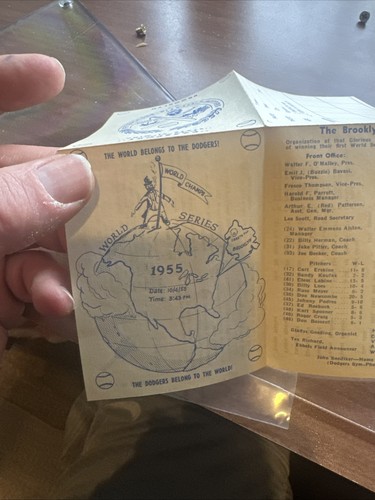 1955 Champion Brooklyn Dodgers Team Passport Extremely Rare Novelty - Picture 11 of 16