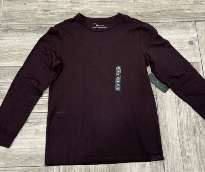 Marc Anthony Slim Fit Size Medium Burgundy Terry Long Sleeve | eBay