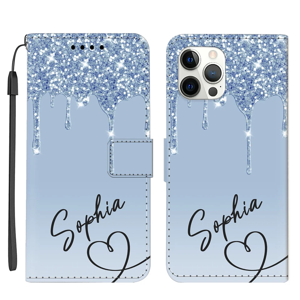 Personalized Wallet Leather Phone Case Cover For iPhone 16 Pro Max 14 12 13 X 15 - Image 3 of 4