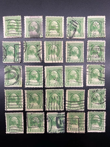 25-US Stamp Collection. Used 1c Washington Bicentennial #705. "Clean" "Quantity"