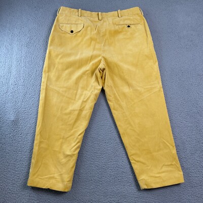 Vtg Polo Ralph Lauren Mens Pants 38x24 (Hemmed) Yellow Corduroy