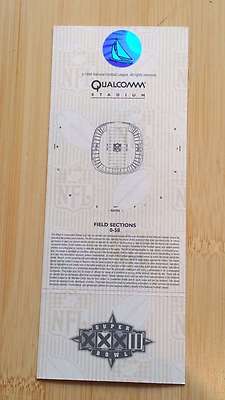 SUPER BOWL FOOTBALL TICKET - FULL - 1998 XXXII 32 - BRONCOS