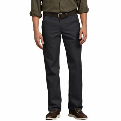 Dickies Pants Flat Front Slim Fit Flex Pants Many Sizes Black