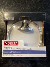 Delta towel ring Greenwich collection brushed nickel finish new  138274