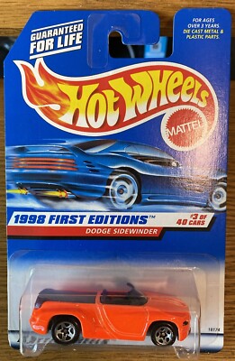 Hot Wheels 1998 First Edition 3/40   DODGE SIDEWINDER   #634   Neon Orange