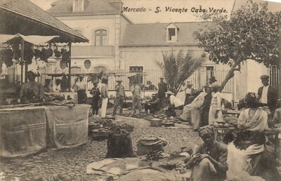 PC KAP VERDE PORTUGAL SAO VICENTE MERCADO, alte Postkarte (b54308)