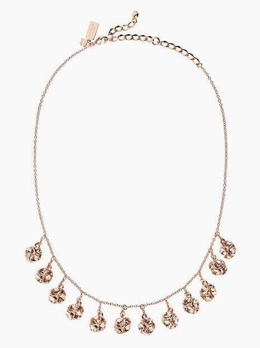 New Kate Spade Lady Marmalade Mini Short Necklace Rose Gold - Picture 3 of 4