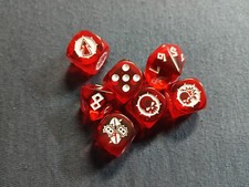 Warhammer Blood Bowl Red Dice translucent