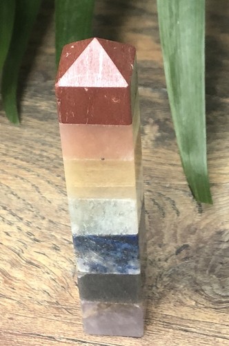 3” Chakra Wand Faceted Gemstone Specimen Standing Reiki Chakra Crystal Therapy. - Picture 10 of 12
