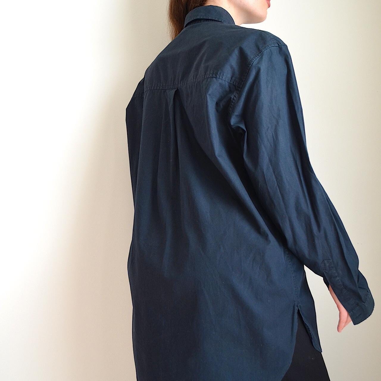 Camicia uomo Yves Saint Laurent blu navy abbottonata