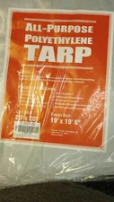 Heavy Duty, TARP  20 x 20 ft Cut Size, 19 ft x 19 ft 6 in Finished Size
