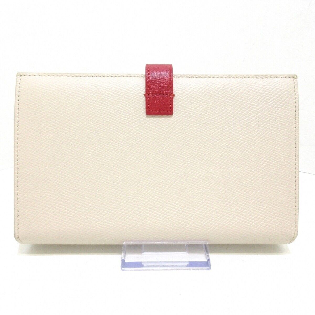 Celine Large Strap Wallet Long Beige Red Leather - image 1