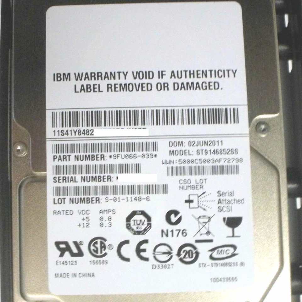 IBM 85Y6088 Hard Drive 146GB 15K SAS 2.5in - Image 3 of 4