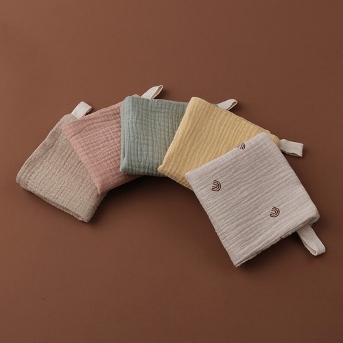 Muslin Baby Washcloths Set(5-Pack), Natural Cotton Infant Bath Towel (Square) - Picture 6 of 8
