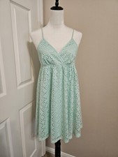 NWT Express Babydoll Turquoise Spaghetti Strap Dress