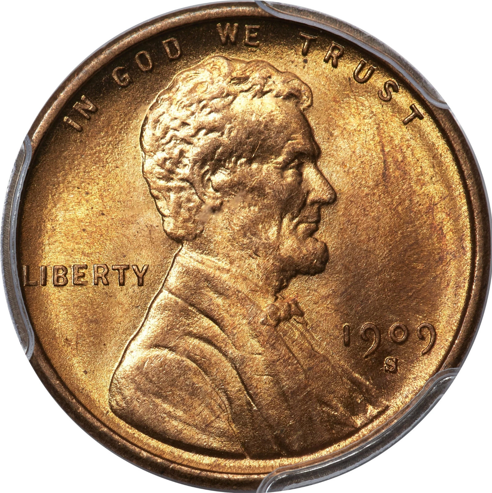 Lincoln Cent 1909-S VDB Certified PCGS MS-65 Red and Brown! Super Nice Coin!