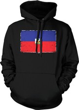 Haiti Flag - Haitian Heritage Proud Pride Caribbean Unisex Hoodie