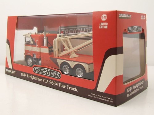 Freightliner Fla 9664 Tow Camión 1984 Naranja Blanco Modelo 1:43 Greenlight - Imagen 9 de 9