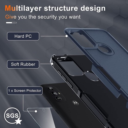 For Motorola Moto G Play 2023 2024 Phone Case Heavy Duty Cover+Screen Protector - Picture 40 of 43