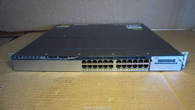 Cisco WS-C3750X-24T-S V04 Gigabit Switch 24-Port 1x 750w PS- DAMAGED FRONT COVER