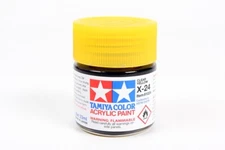 Tamiya 81024 X-24 Clear Yellow Acrylic Paint 23ml Large Bottle - US