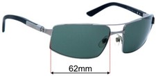 SFx Replacement Sunglass Lenses fits Cartier 120 - 62mm Wide