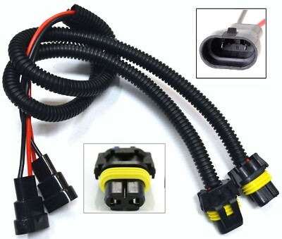Tekuisi New 9006 HB4 Light Socket Wire Harness Two Harness Fog 14 Gauge Wire 2 Pcs 5 Inches Long Connector Copper Wire