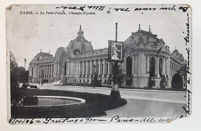 Paris Le Petit-Palais Champs-Elysees RPPC 1906 B&W Divided Back France