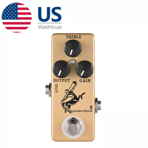 Mosky Golden Horse Overdrive Boost Effect Pedal True Bypass LED Light Metal