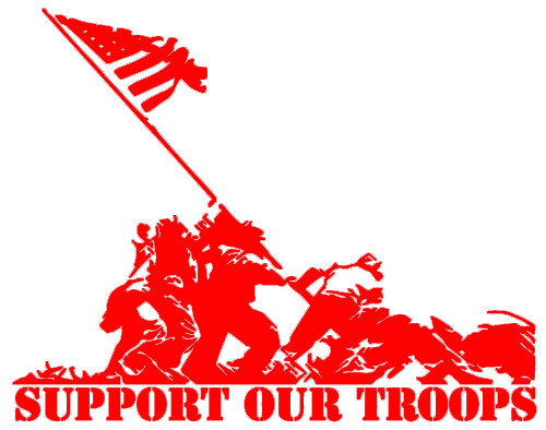 Support Our Troops sticker VINYL DECAL Military Service Hero Patriot - Picture 11 of 11