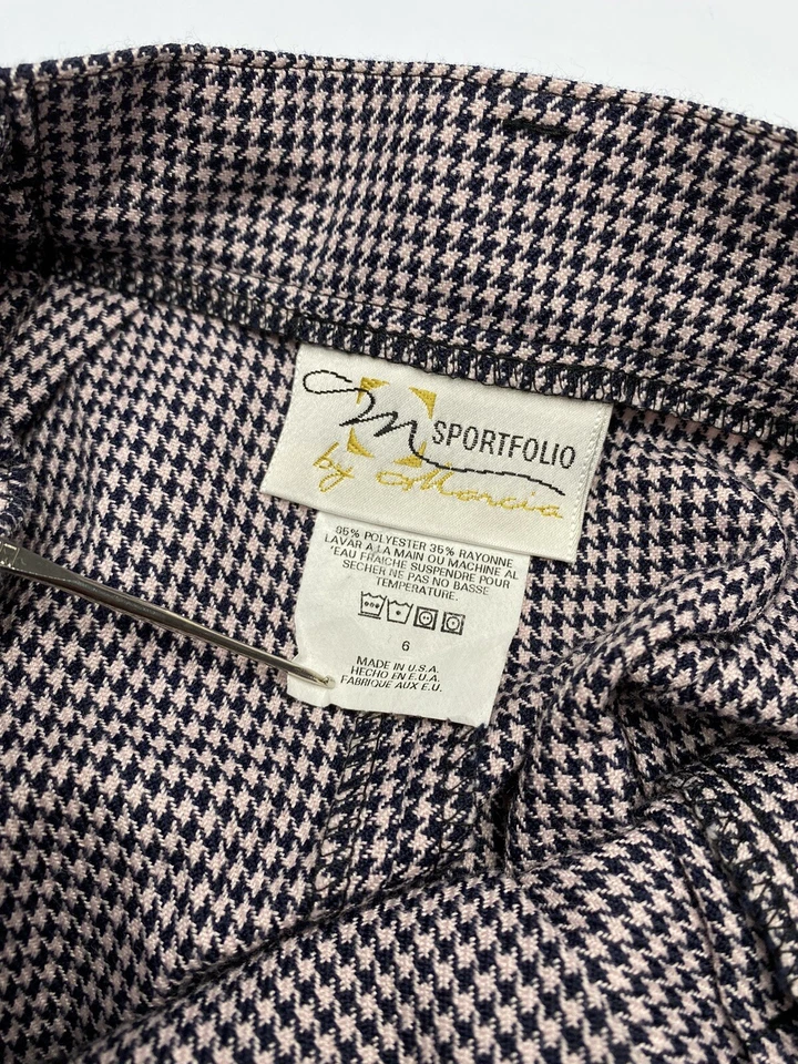 M Sportfolio By Marcia Women’s Size 6 Golf Shorts Purple Check Print NWT VTG - Image 3 of 4