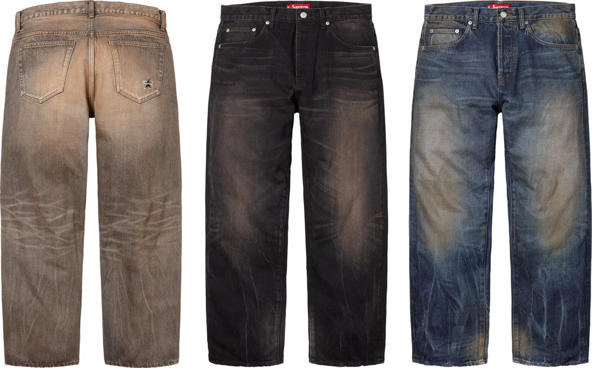 Supreme Distressed Loose Fit Selvedge Jean 3colors SS25 | eBay Supreme Distressed Loose Fit Selvedge Jean 3colors SS25 | eBay