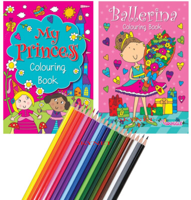 Kinder Mädchen Jungen Meine Prinzessin Ballerina A4 Malbücher Bücher 70 Seiten