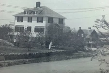 Antique 8x6 Photo Yard Work at 4-Level Country House