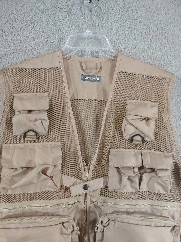 Campco Vest Size Large Mens Safari Hunting outdoor Cargo Fishing Camping utility - Image 2 of 4
