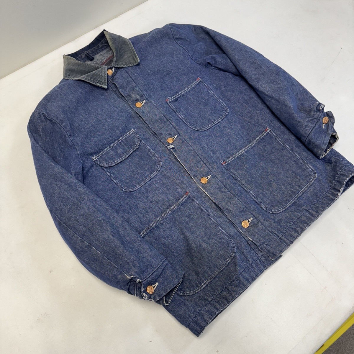 Vintage 60s Wrangler Blue Bell Denim Farm Workwear Chore Vintage 60s Wrangler Blue Bell Denim Farm Workwear Chore