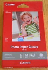 Canon Inkjet Photo Paper Glossy 4"X6" box 50 Sheets NEW FREE SHIPPING