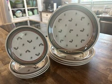 Epoch Trout Fly's 8 Pc - Serves 4 Dinnerware Place Setting Plates Dinner Salad