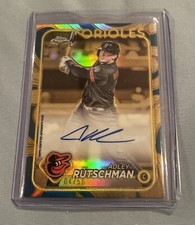 Adley Rutschman 2024 Topps Gilded Collection Blue Gold Auto 04/50 Orioles