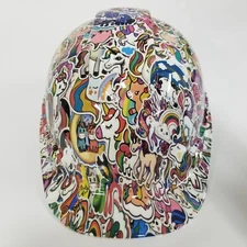 CAP STYLE hard hat custom hydro dipped IN UNICORN 🦄 STICKER BOMB 💣 NEW