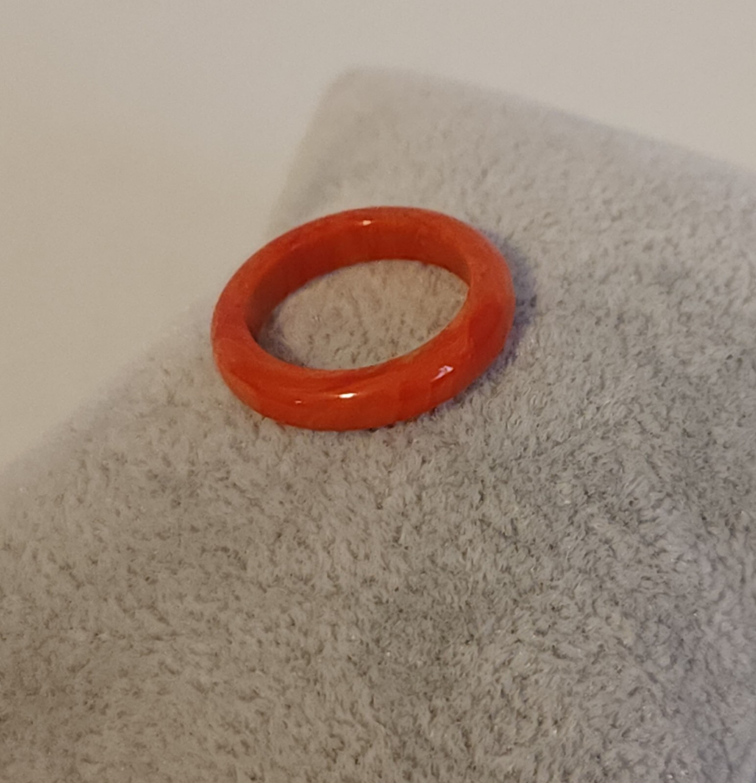 Vintage Red Orange Solid Agate Semi-Precious Gems… - image 1