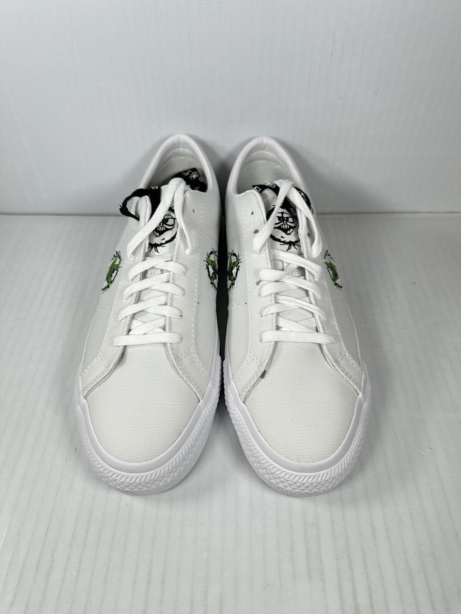 NEW Converse One Star Pro Ox Monster Airbrush CONS White Shoes Mens 10 A04142C CONVERSE One Star Pro Ox Monster Airbrush CONS White Shoes  main image 2