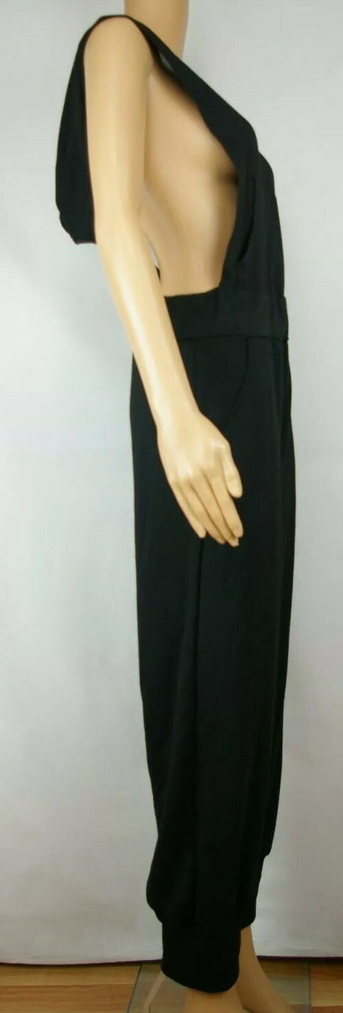 Brian Freidman Solid Black Hooded Pants Overall D… - image 9