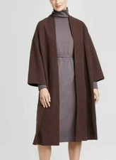 Prologue Women's Size Xs Belted Wrap Coat Knee Length Burgundy